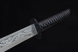 Handmade High Manganese Steel Ink Dragon Chinese Sword With black Sheath - Tophatter Daily Deals