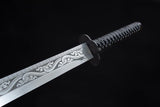 Handmade High Manganese Steel Ink Dragon Chinese Sword With black Sheath - Tophatter Daily Deals