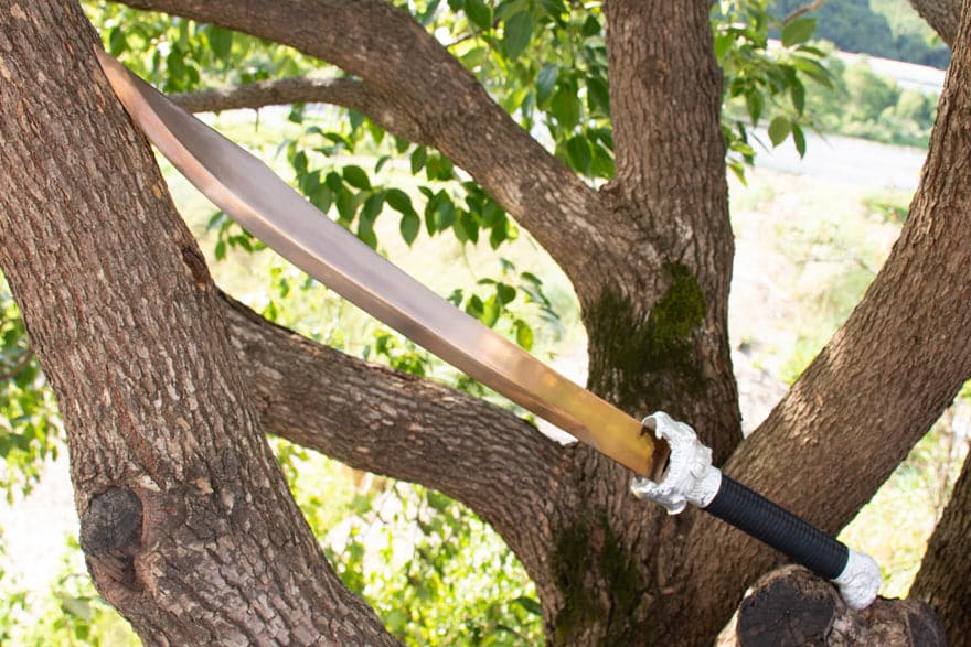 Handmade High Manganese Steel Kim Snow Chinese Knife With Golden Blade - Tophatter Daily Deals