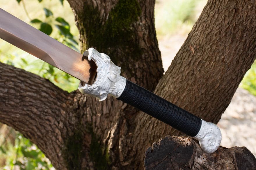 Handmade High Manganese Steel Kim Snow Chinese Knife With Golden Blade - Tophatter Daily Deals