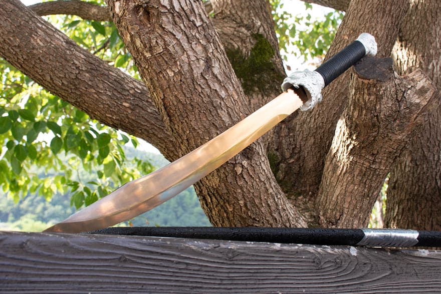 Handmade High Manganese Steel Kim Snow Chinese Knife With Golden Blade - Tophatter Daily Deals