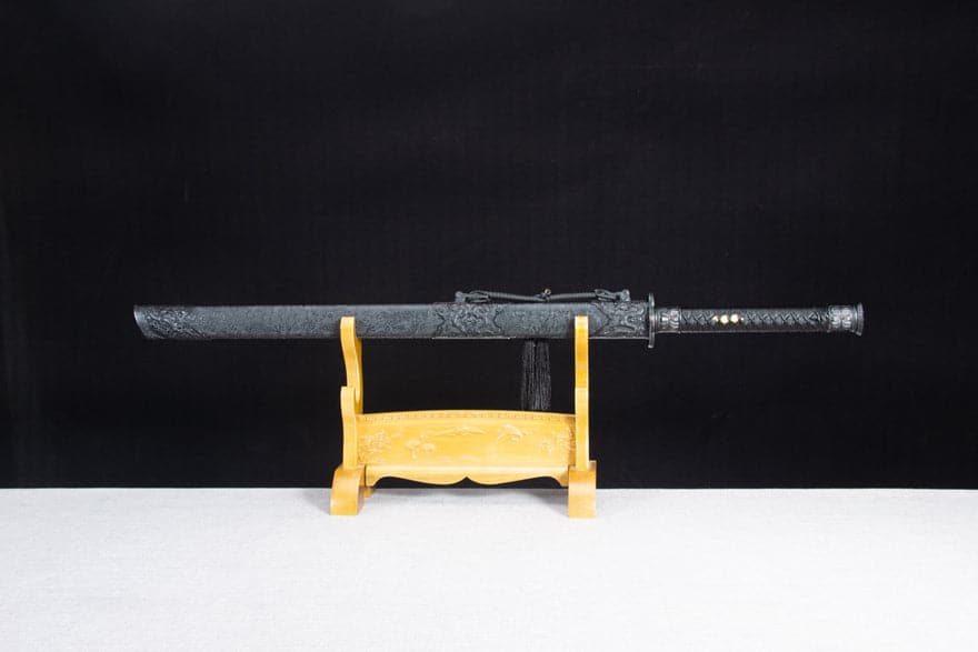Handmade High Manganese Steel Red Flame Chinese Sword With Red Blade - Tophatter Daily Deals