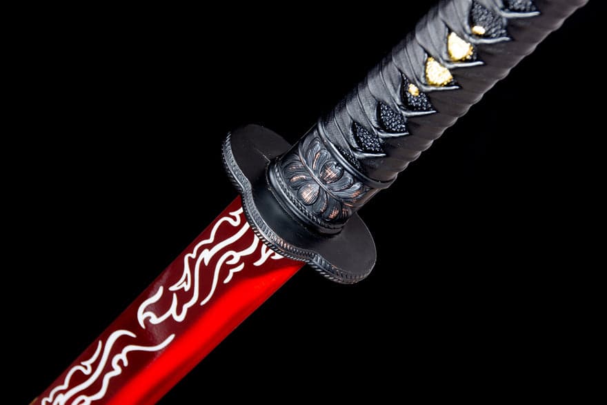 Handmade High Manganese Steel Red Flame Chinese Sword With Red Blade - Tophatter Daily Deals