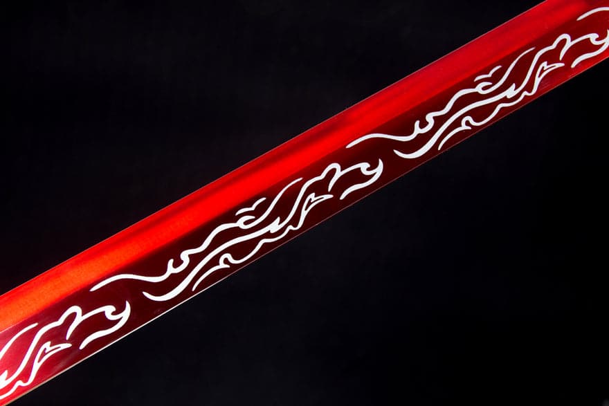 Handmade High Manganese Steel Red Flame Chinese Sword With Red Blade - Tophatter Daily Deals