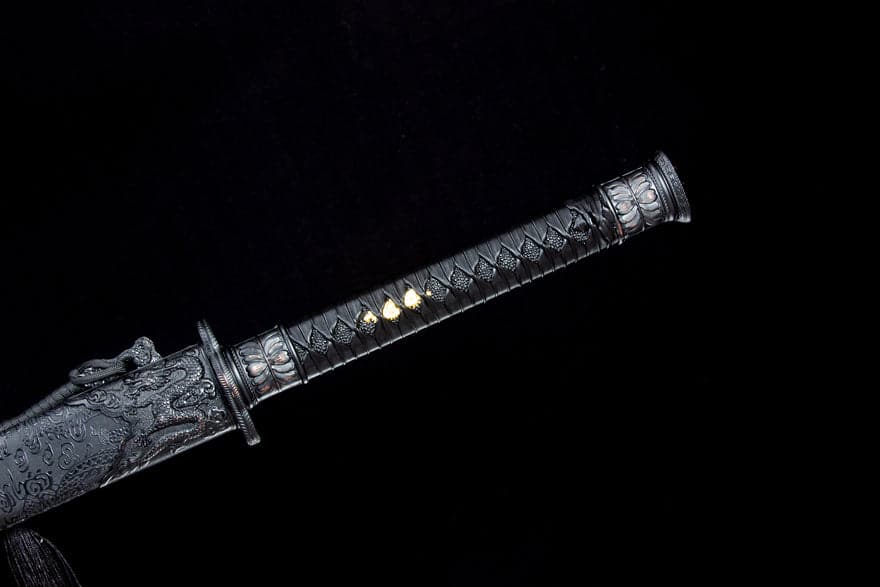 Handmade High Manganese Steel Red Flame Chinese Sword With Red Blade - Tophatter Daily Deals