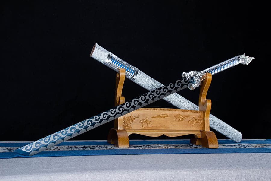 Handmade High Manganese Steel Snow Wolf Tang Sword - Tophatter Daily Deals