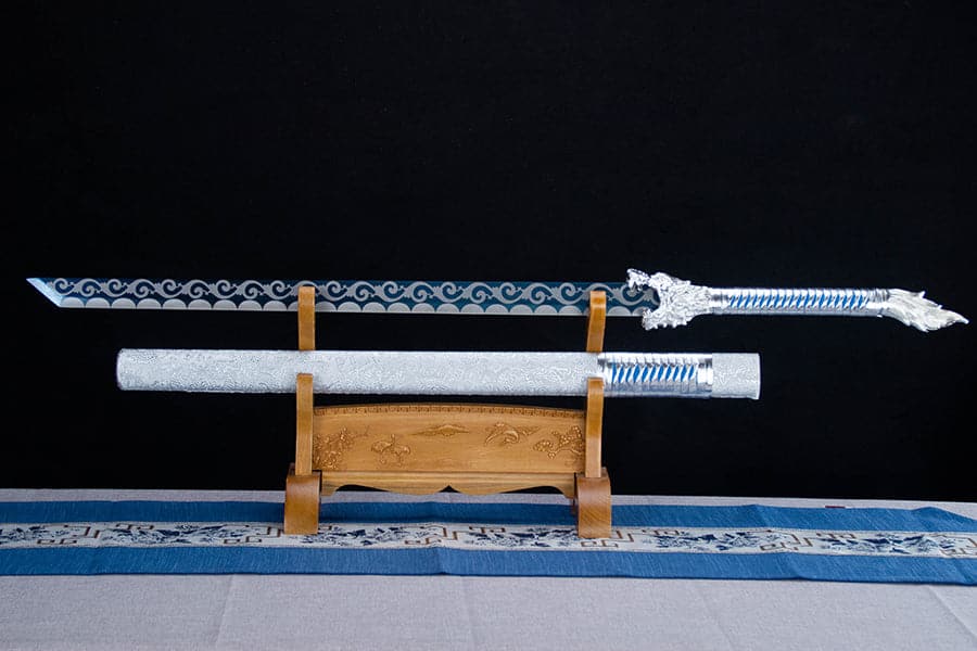 Handmade High Manganese Steel Snow Wolf Tang Sword - Tophatter Daily Deals