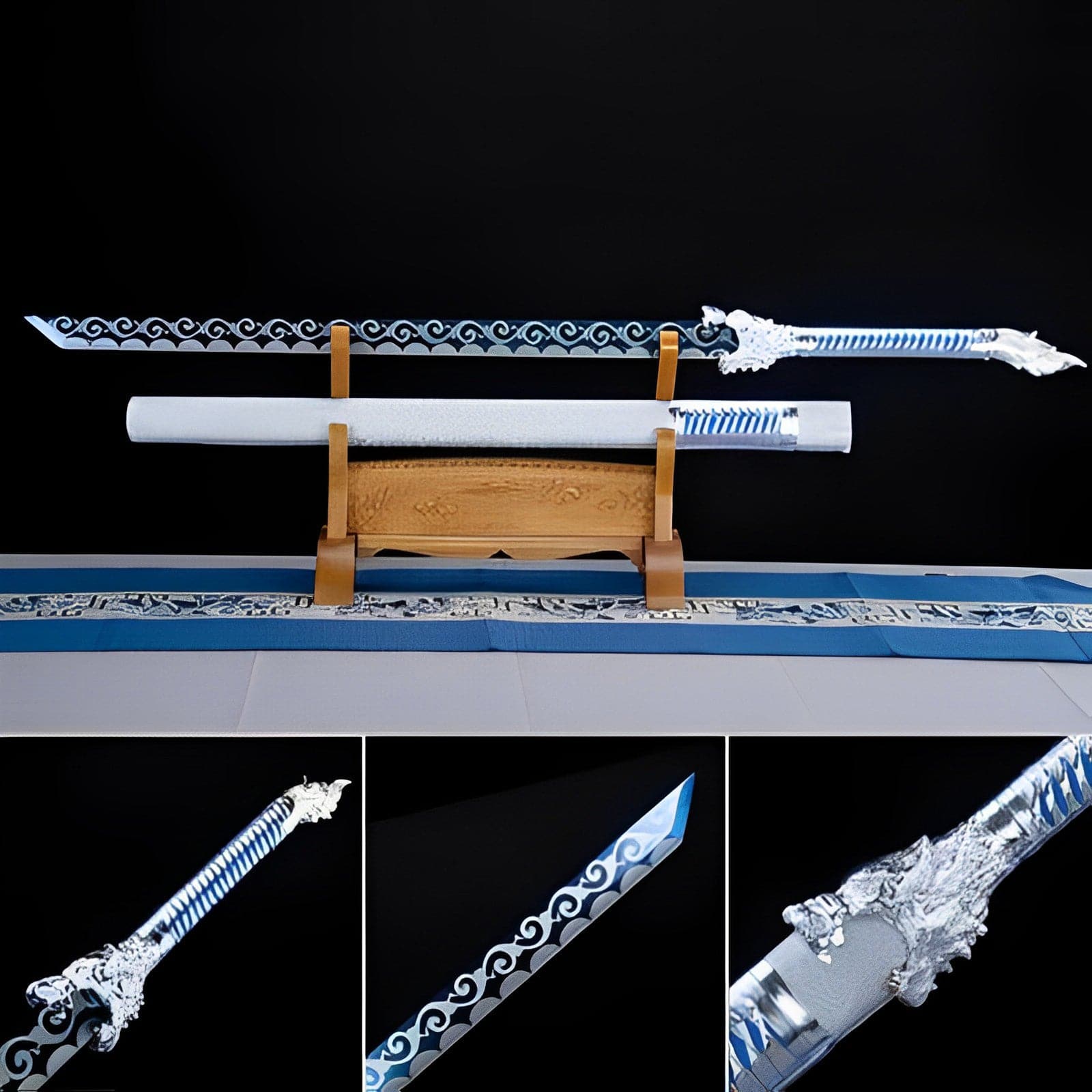 Handmade High Manganese Steel Snow Wolf Tang Sword - Tophatter Daily Deals