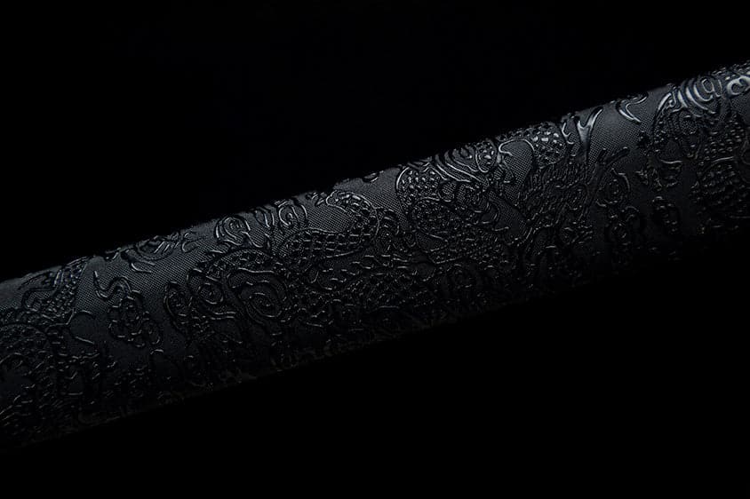 Handmade High Manganese Steel Thorny Dire Wolf Chinese Sword With Black Sheath - Tophatter Daily Deals