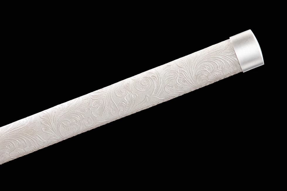 Handmade High Manganese Steel Whitefish Chinese Sword With Baked Blue Blade - Tophatter Daily Deals
