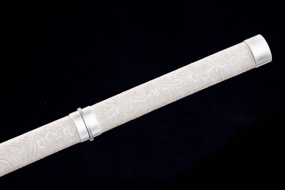 Handmade High Manganese Steel Whitefish Chinese Sword With Baked Blue Blade - Tophatter Daily Deals