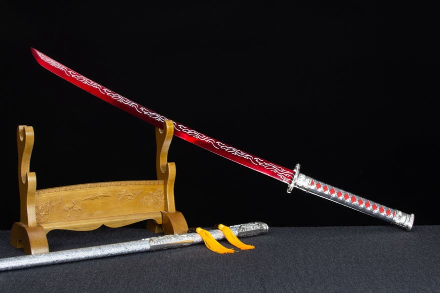 Handmade High-performance Manganese steel Chinese Sword With Red Blade - Tophatter Daily Deals