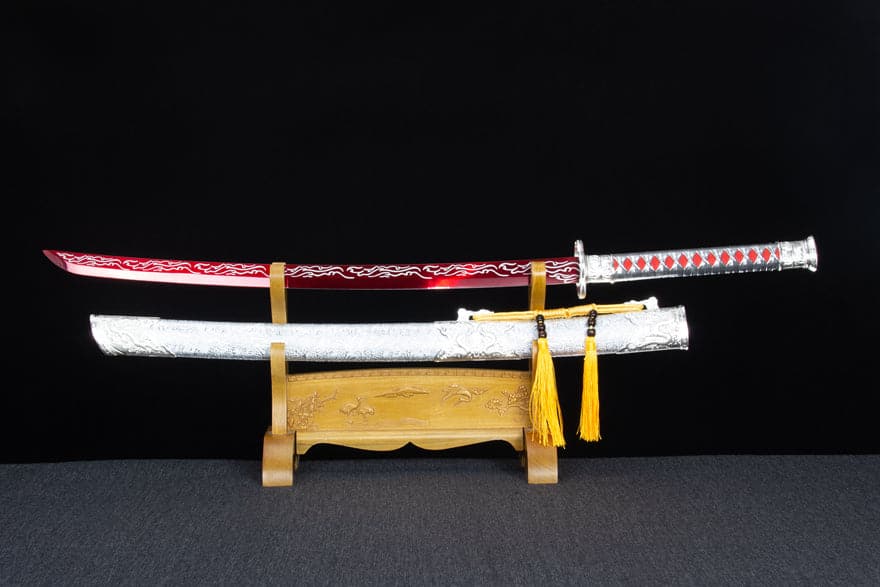 Handmade High-performance Manganese steel Chinese Sword With Red Blade - Tophatter Daily Deals