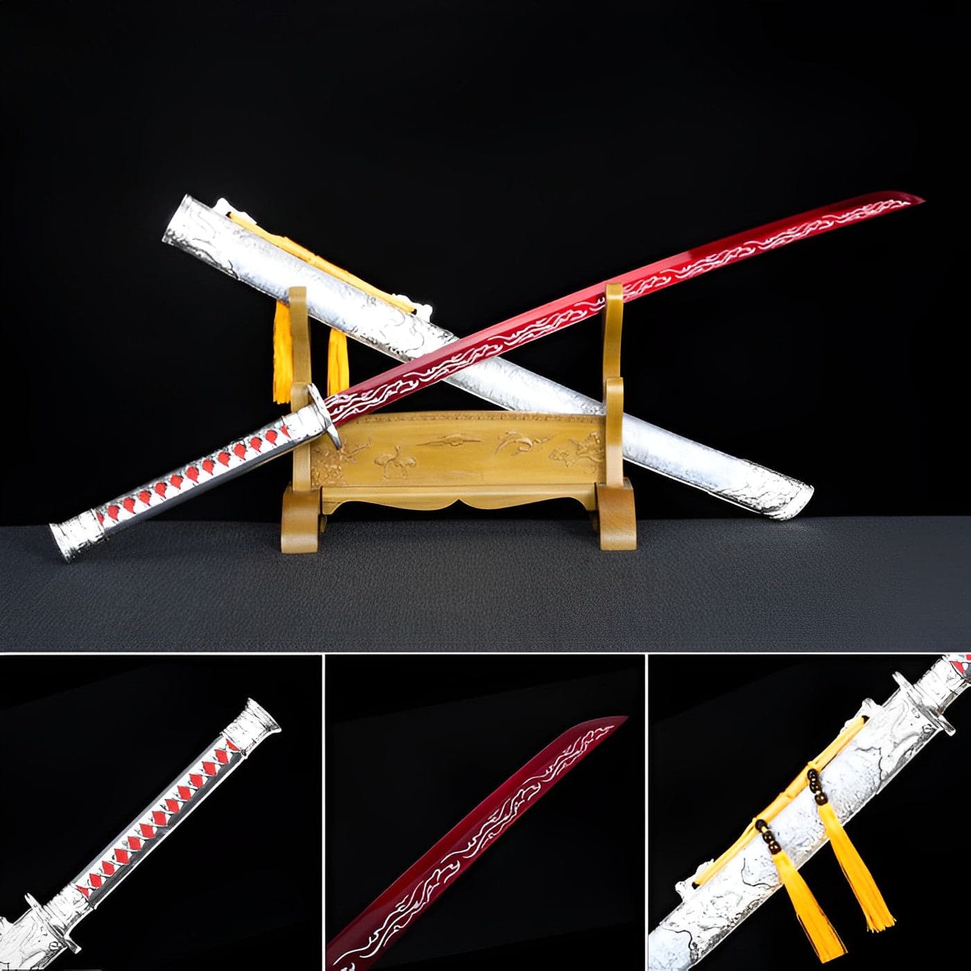 Handmade High-performance Manganese steel Chinese Sword With Red Blade - Tophatter Daily Deals
