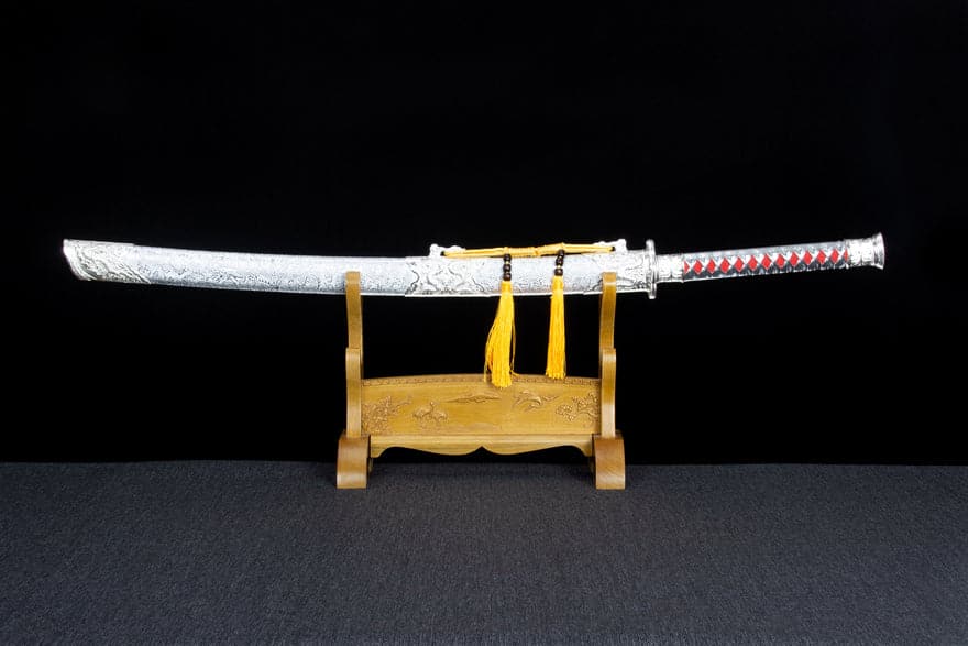 Handmade High-performance Manganese steel Chinese Sword With Red Blade - Tophatter Daily Deals