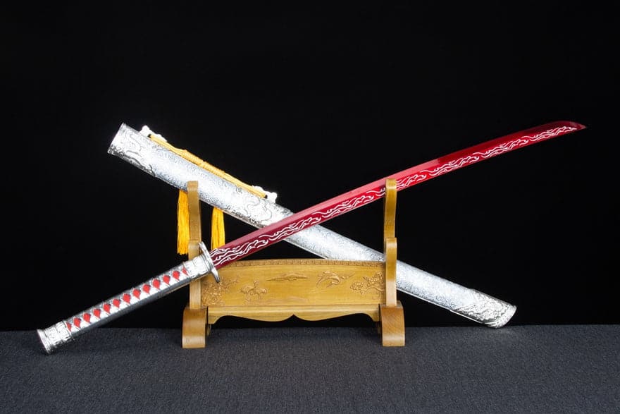 Handmade High-performance Manganese steel Chinese Sword With Red Blade - Tophatter Daily Deals