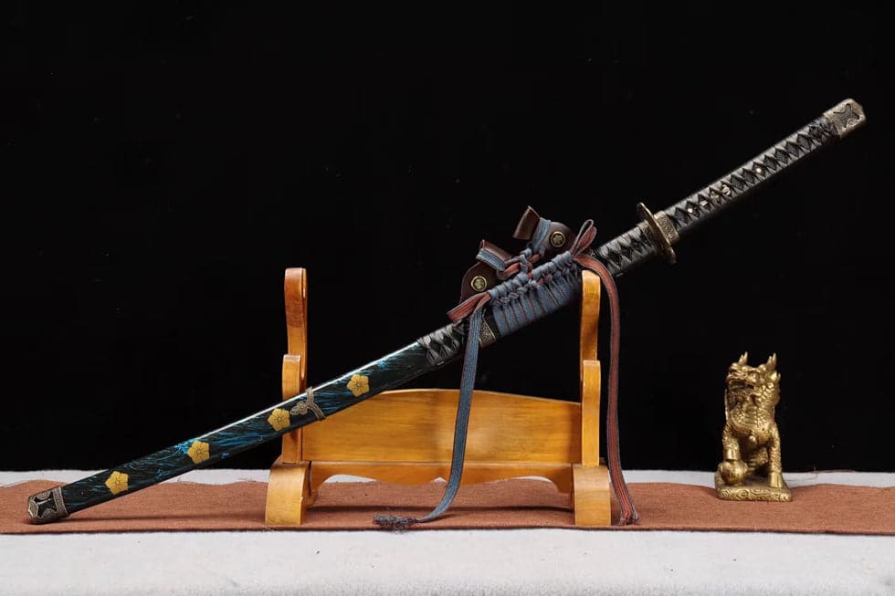 Handmade Japanese Tachi Odach Thousand Feathers 1060 High Speed Steels Hand grinding - Tophatter Daily Deals