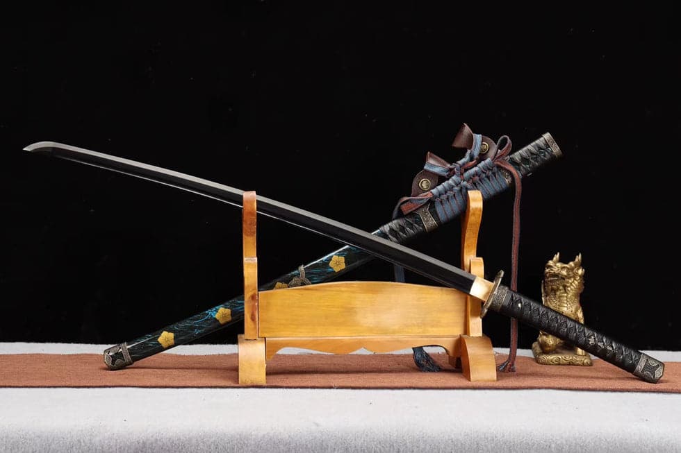 Handmade Japanese Tachi Odach Thousand Feathers 1060 High Speed Steels Hand grinding - Tophatter Daily Deals