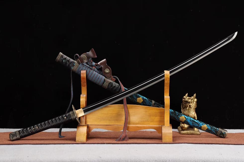 Handmade Japanese Tachi Odach Thousand Feathers 1060 High Speed Steels Hand grinding - Tophatter Daily Deals