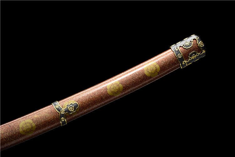 Handmade Japanese Tachi Odachi Golden Cherry 9260 Spring Steel Two-color alloy cherry blossom - Tophatter Daily Deals