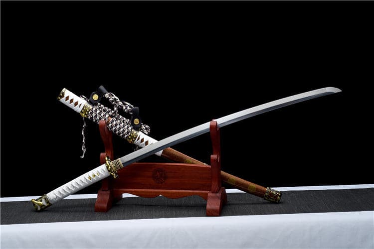 Handmade Japanese Tachi Odachi Golden Cherry 9260 Spring Steel Two-color alloy cherry blossom - Tophatter Daily Deals