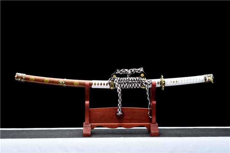 Handmade Japanese Tachi Odachi Golden Cherry 9260 Spring Steel Two-color alloy cherry blossom - Tophatter Daily Deals