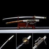 Handmade Japanese Tachi Odachi Golden Cherry 9260 Spring Steel Two-color alloy cherry blossom - Tophatter Daily Deals