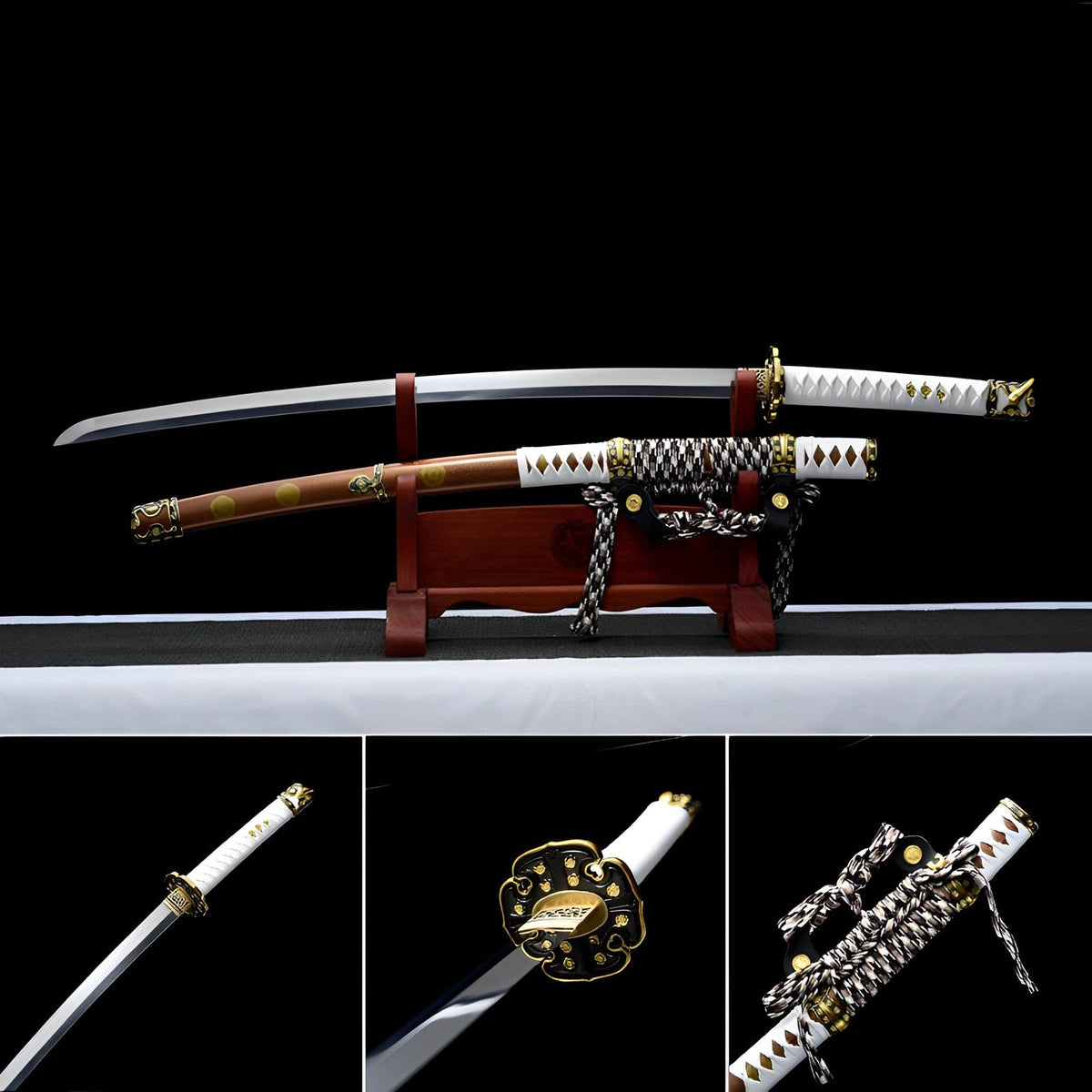 Handmade Japanese Tachi Odachi Golden Cherry 9260 Spring Steel Two-color alloy cherry blossom - Tophatter Daily Deals
