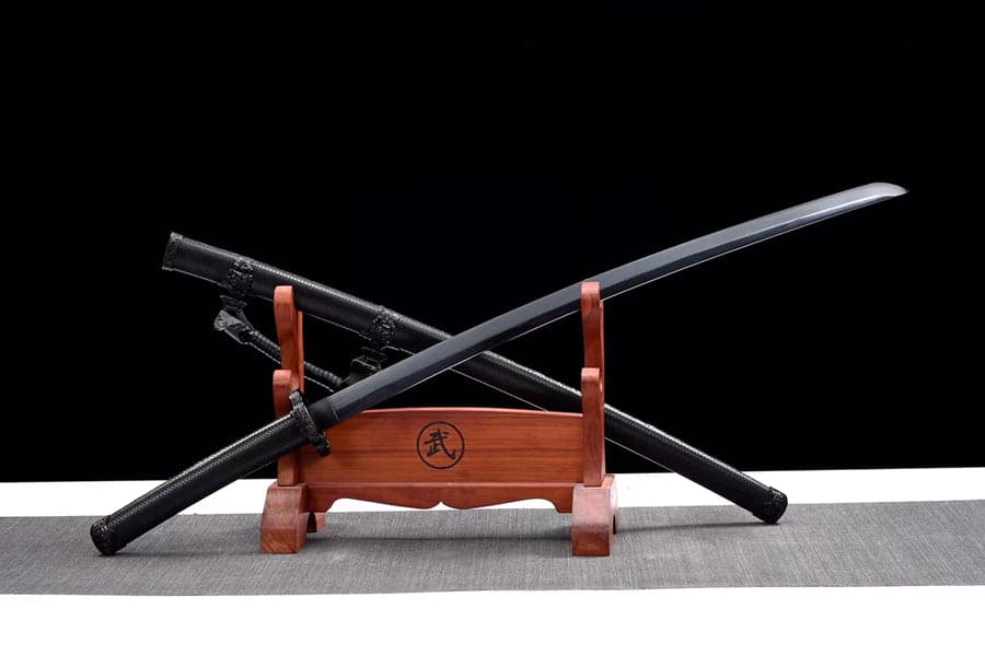 Handmade Japanese Tachi Odachi High Manganese Steel Blade blackening process - Tophatter Daily Deals