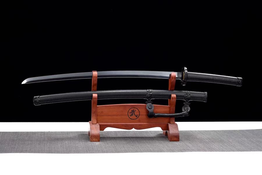 Handmade Japanese Tachi Odachi High Manganese Steel Blade blackening process - Tophatter Daily Deals