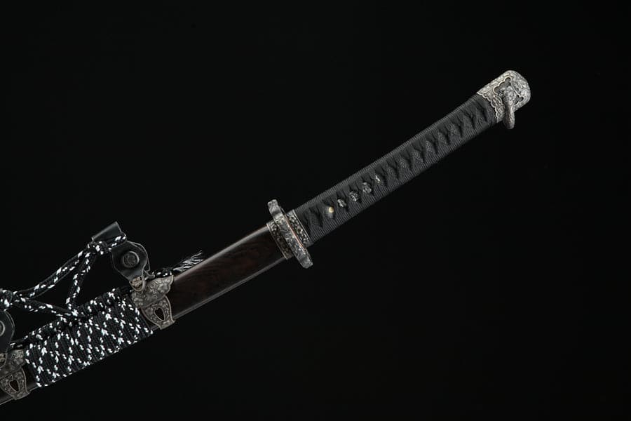 Handmade Japanese Tachi Odachi Sakura Pattern Steel High Ebony - Tophatter Daily Deals