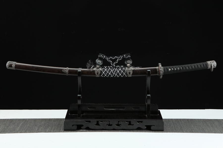 Handmade Japanese Tachi Odachi Sakura Pattern Steel High Ebony - Tophatter Daily Deals