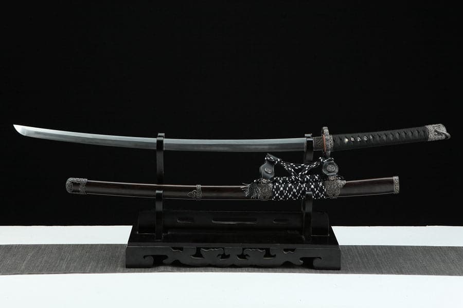 Handmade Japanese Tachi Odachi Sakura Pattern Steel High Ebony - Tophatter Daily Deals