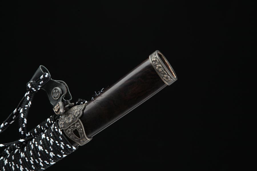 Handmade Japanese Tachi Odachi Sakura Pattern Steel High Ebony - Tophatter Daily Deals