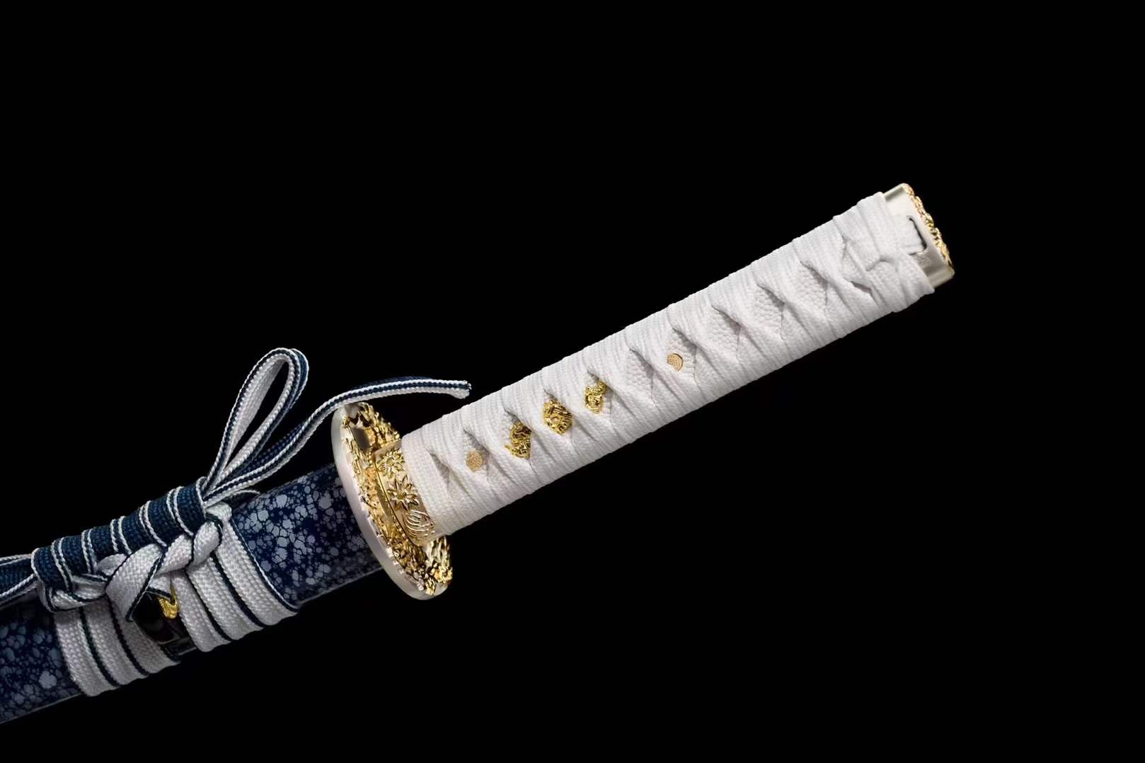 Handmade Japanese Wakizashi Begonia Short Sword T10 burned edge - Tophatter Daily Deals