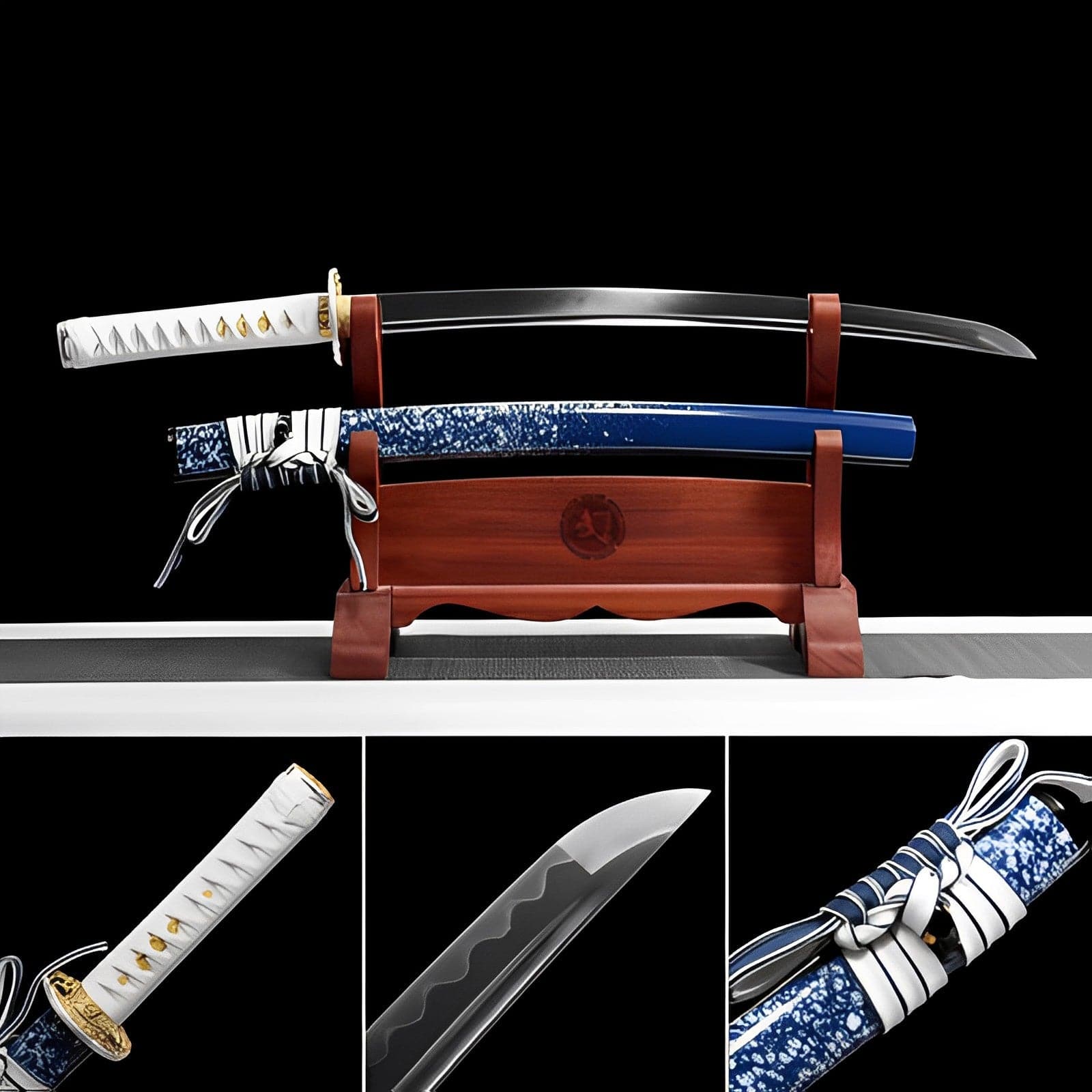 Handmade Japanese Wakizashi Begonia Short Sword T10 burned edge - Tophatter Daily Deals