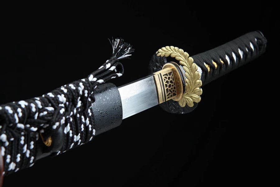Handmade Japanese Wakizashi Black Moon Damascus Steel - Tophatter Daily Deals