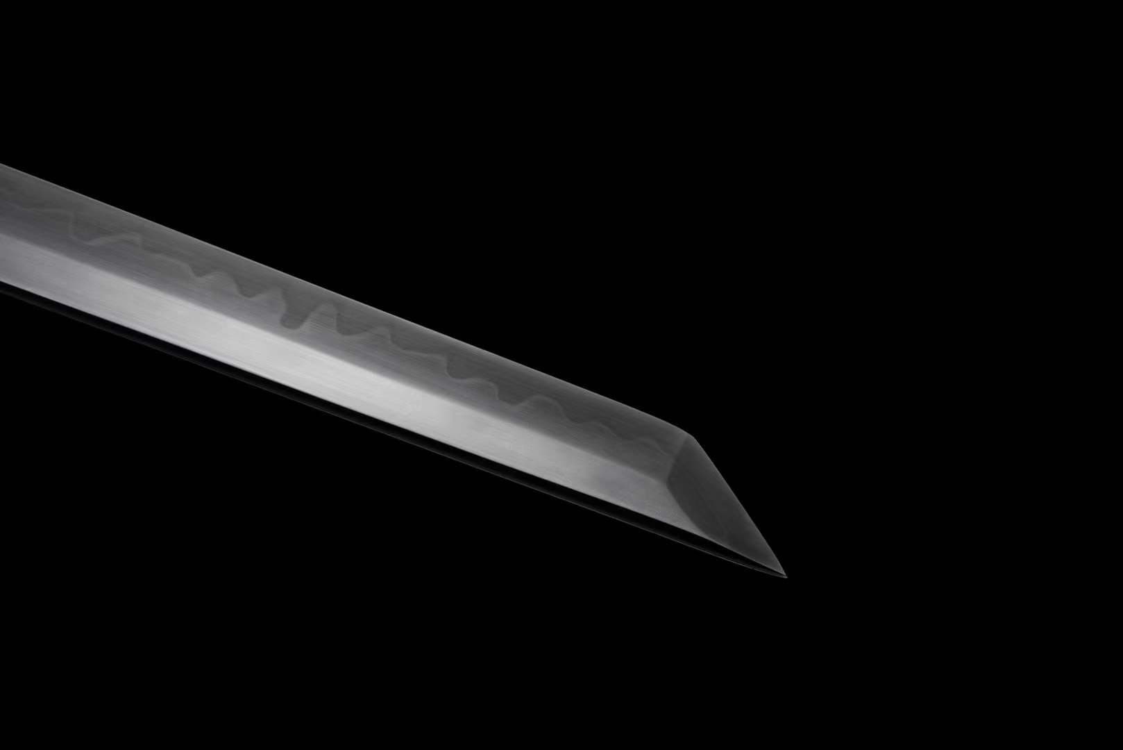 Handmade Japanese Wakizashi Green Steel Shadow T10 burned edge - Tophatter Daily Deals