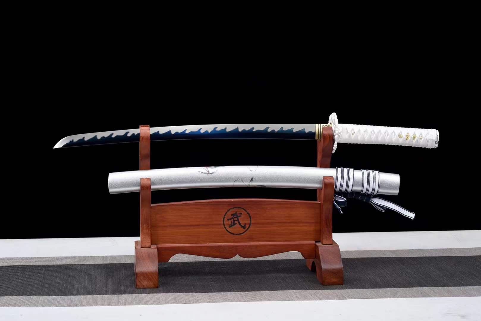 Handmade Japanese Wakizashi 魚 Short Sword Manganese Steel - Tophatter Daily Deals