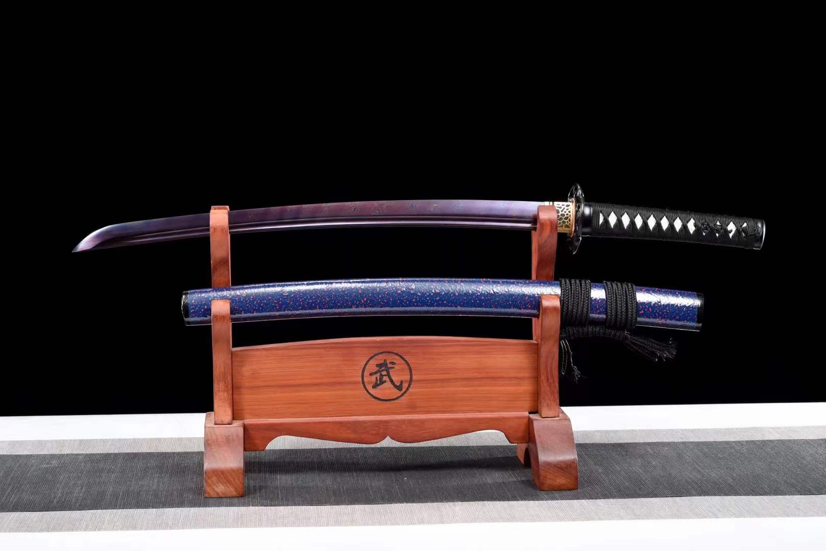 Handmade Japanese Wakizashi Vault Short Sword Damascus Steel - Tophatter Daily Deals