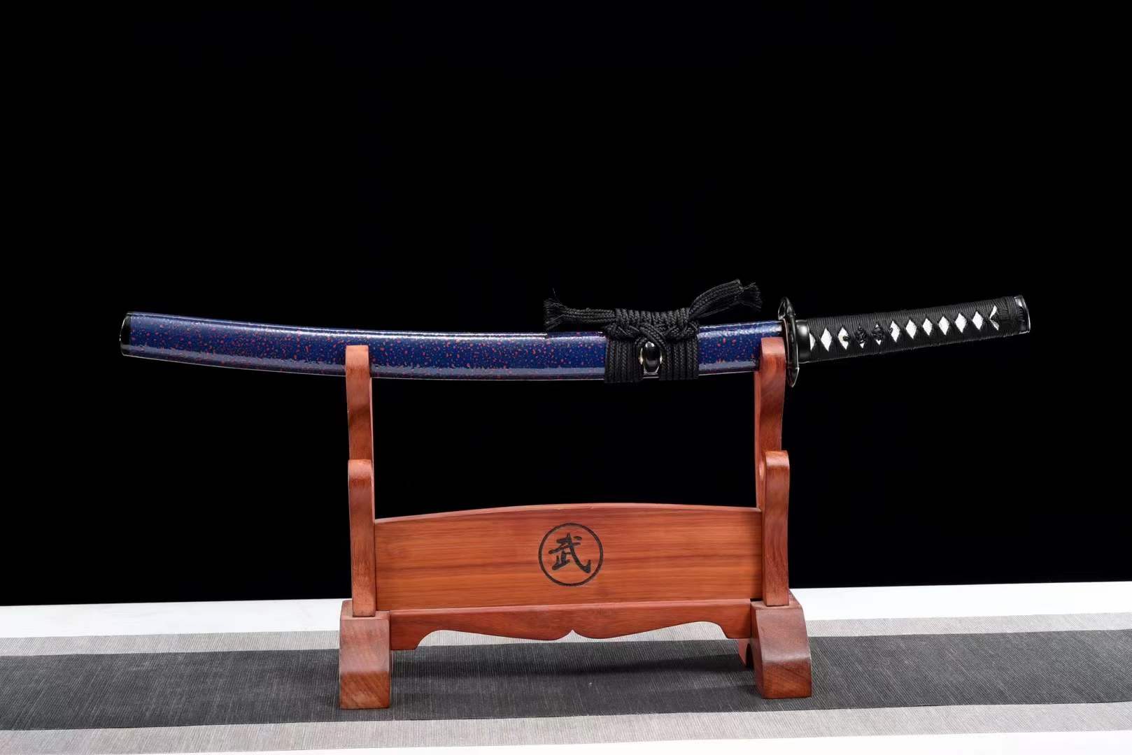 Handmade Japanese Wakizashi Vault Short Sword Damascus Steel - Tophatter Daily Deals