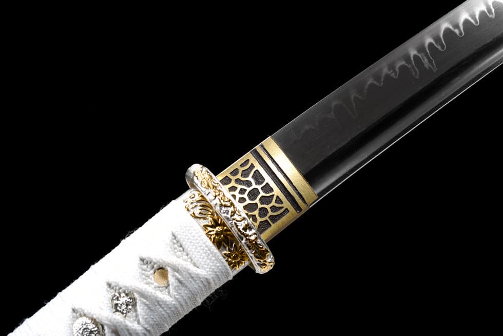 Handmade Japanese Wakizashi Water T10 Carbon steel Turns the soil to burn blade - Tophatter Daily Deals