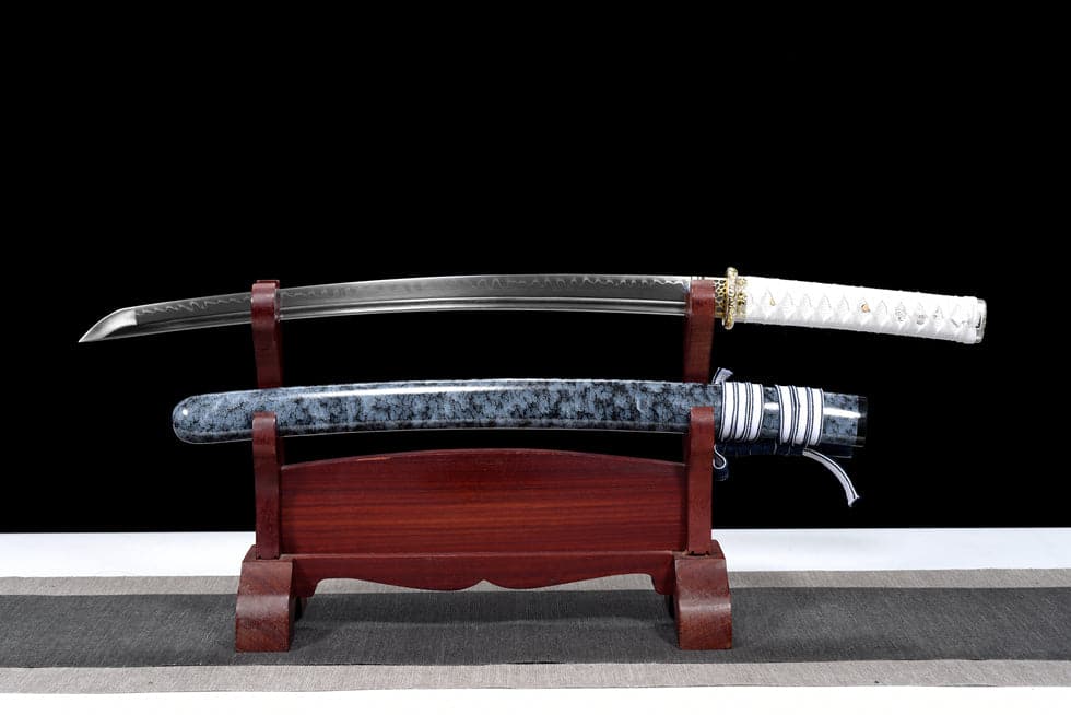 Handmade Japanese Wakizashi Water T10 Carbon steel Turns the soil to burn blade - Tophatter Daily Deals