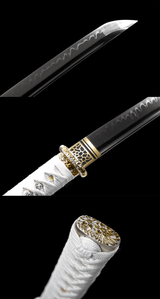 Handmade Japanese Wakizashi Water T10 Carbon steel Turns the soil to burn blade - Tophatter Daily Deals