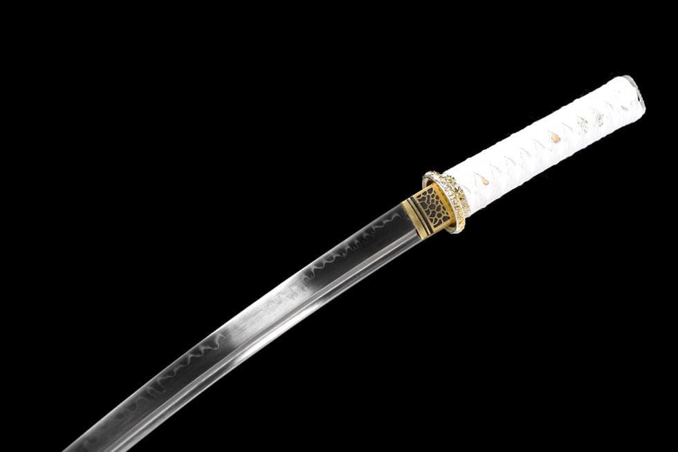 Handmade Japanese Wakizashi Water T10 Carbon steel Turns the soil to burn blade - Tophatter Daily Deals