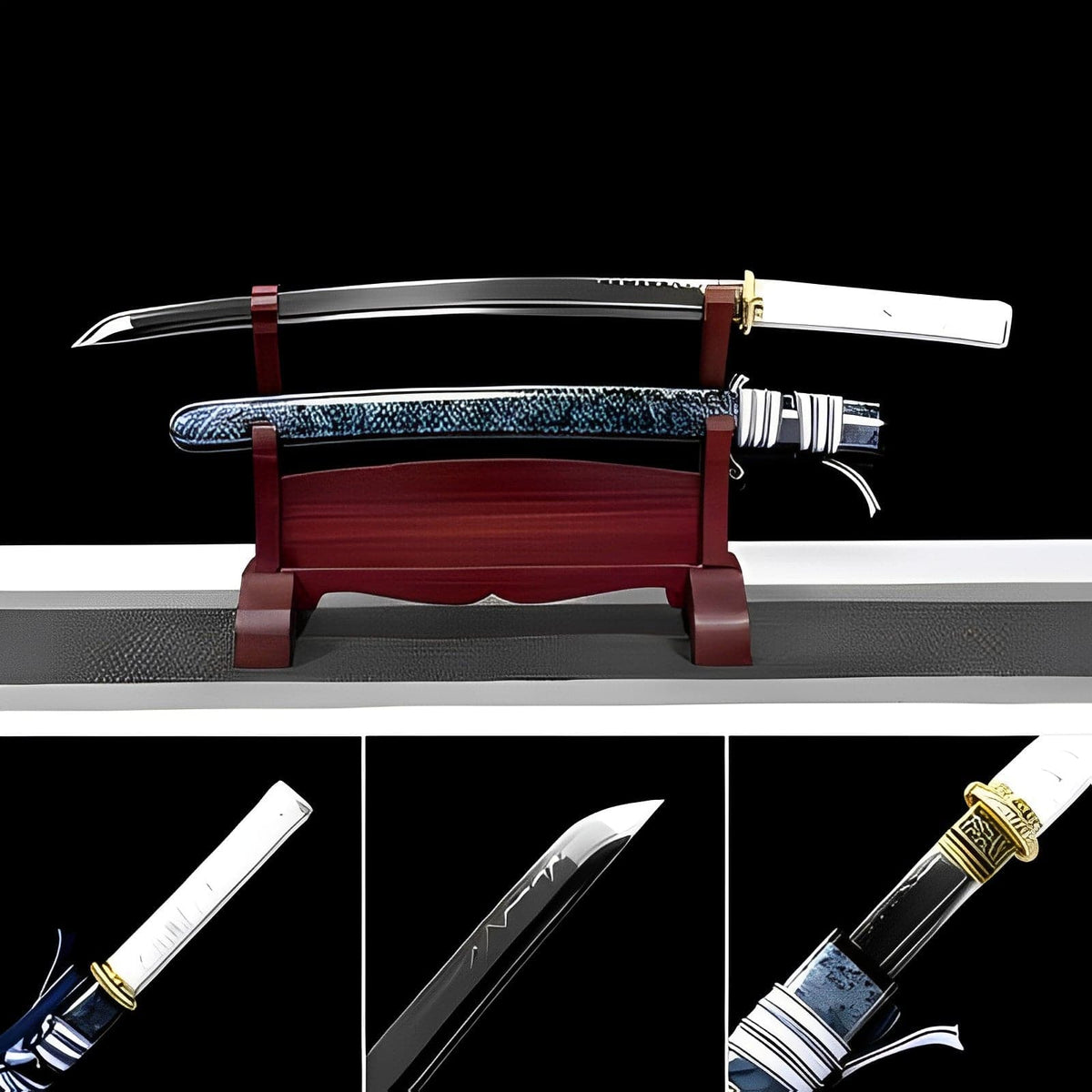 Handmade Japanese Wakizashi Water T10 Carbon steel Turns the soil to burn blade - Tophatter Daily Deals