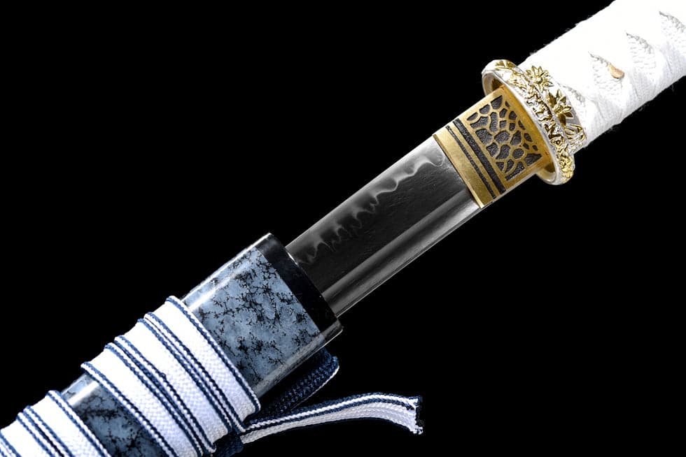 Handmade Japanese Wakizashi Water T10 Carbon steel Turns the soil to burn blade - Tophatter Daily Deals