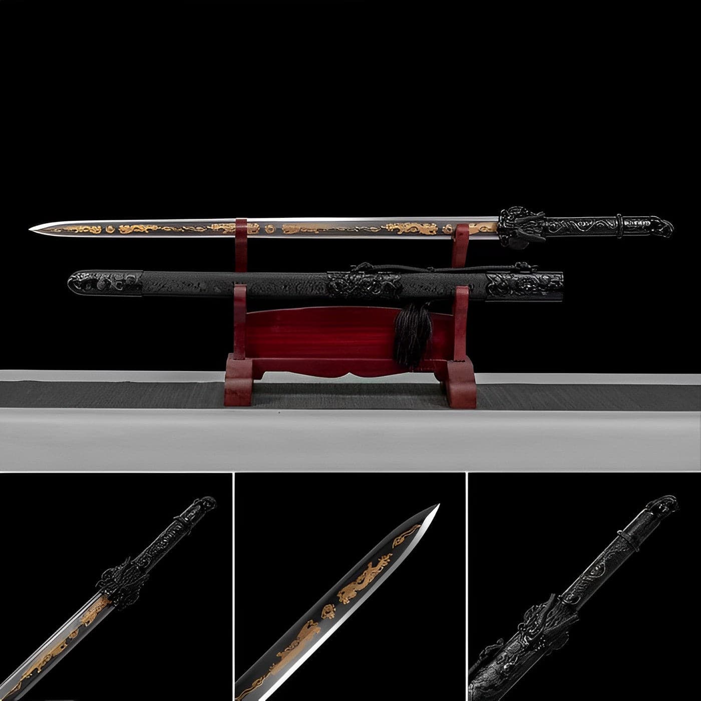 Handmade Manganese Steel Dragon King Chinese Sword - Tophatter Daily Deals