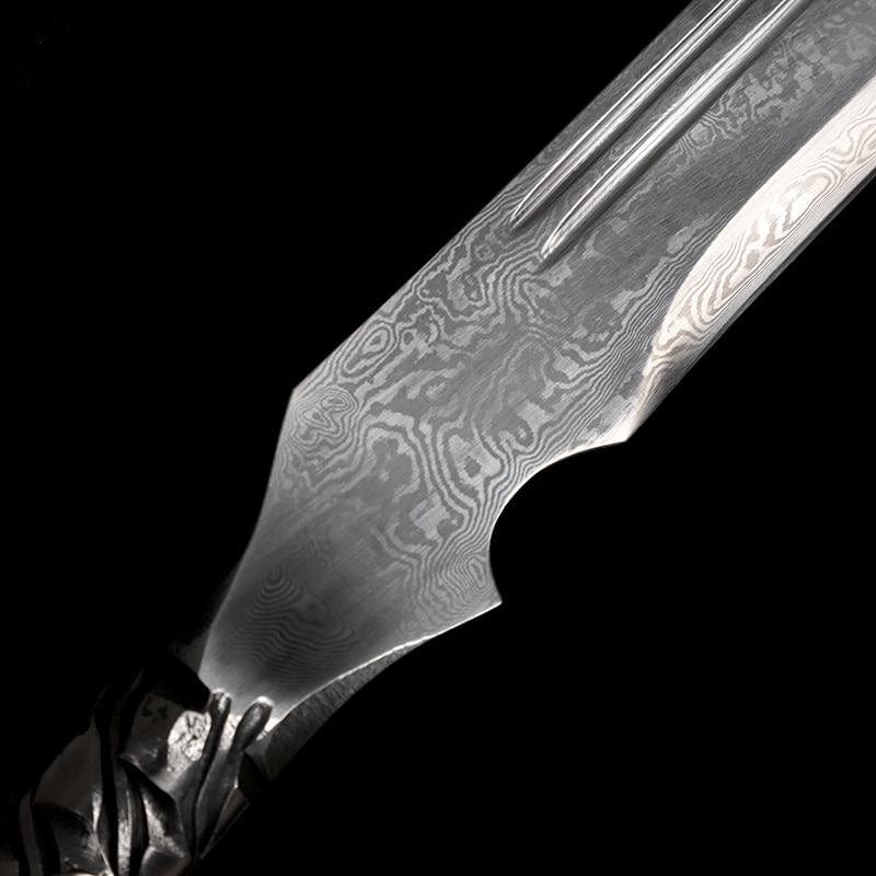 Handmade Nepal Pattern Steel Integral forging - Tophatter Daily Deals