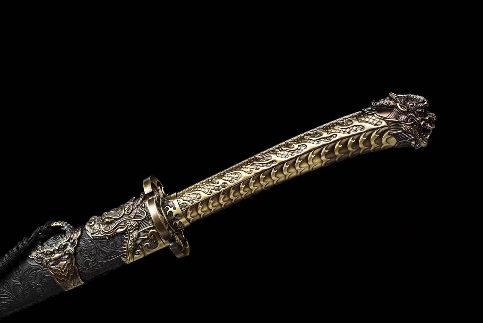 Handmade One Body Yellow Dragon Baked gold blades - Tophatter Daily Deals